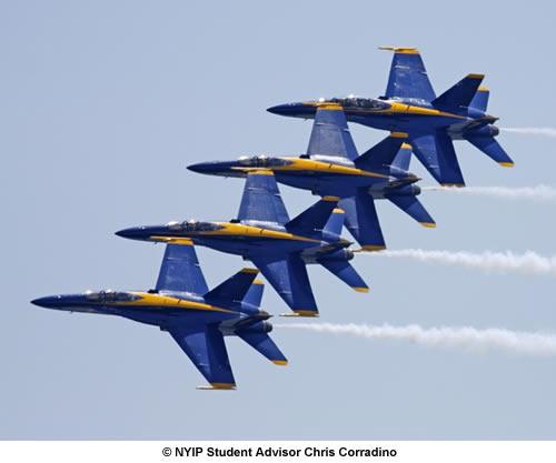 If your DSLR has a fast burst mode, it can help to capture high speed passes made famous by the Navy’s Blue Angels.