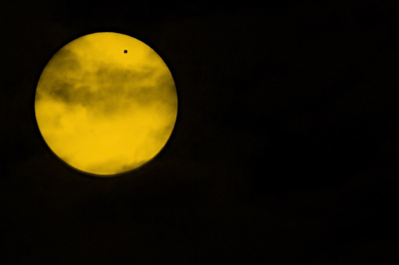 Trying astro-photography with a shot of Venus passing the moon in Toronto last summer