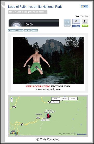 Chris Corradino's Yosemite Audioboo