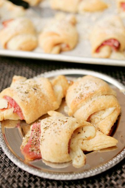 Parmesan, Ham & Swiss Crescent Rolls