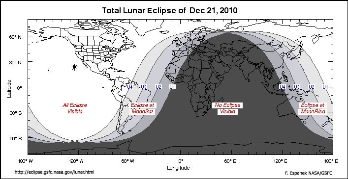 Lunar Eclipse chart Total Lunar Eclipse of Dec 21, 2010 Graph