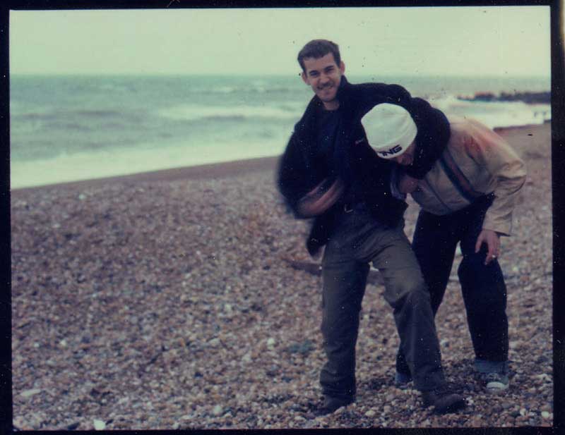 Working for photographers can sometimes lead to tension on a shoot. Relieve this stress by bashing their head in with a large medium-format camera on a cold beach in winter.