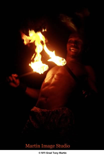 Fire dancer photo by NYIP Grad Tony Martin